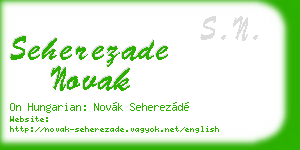 seherezade novak business card