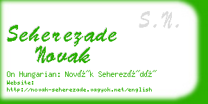 seherezade novak business card